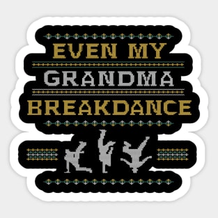 Breakdance Grandma Sticker